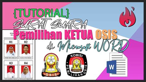 Cara Membuat Surat Suara Pemilihan Ketua OSIS
