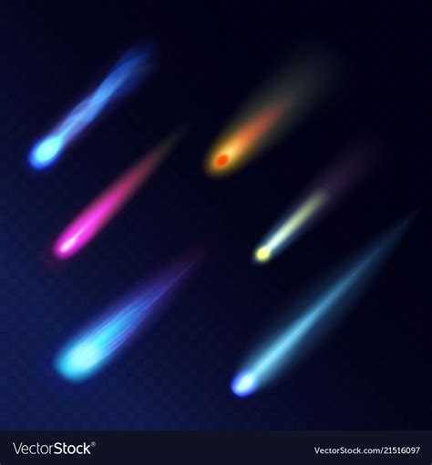 Comet Meteorite Free Preview Adobe Illustrator Different Colors