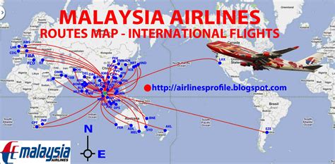 Airlines Malaysia Airlines Routes Map