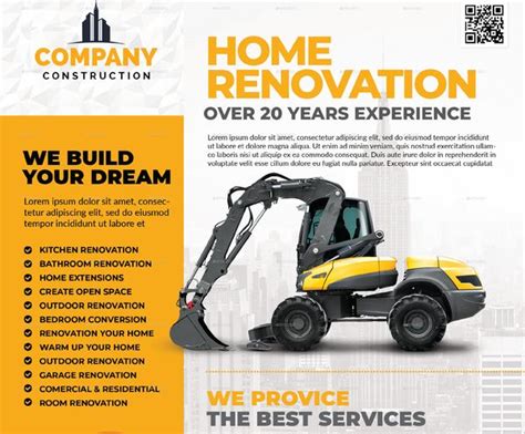 16 Free Construction Company Flyer Templates Ai Indesign Word