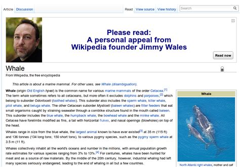 Creepy Banners Or Not Wikipedia Raises 20 Million €155 Million
