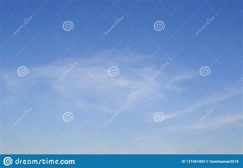 The Vast Sky And The White Clouds Float In The Sky Stock Image Image