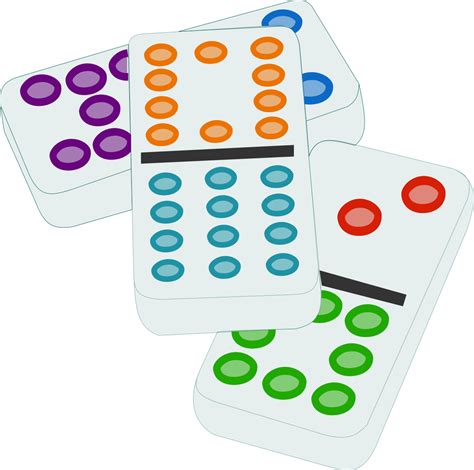 A Single Domino Is A Rectangular Tile Divided Into Clipart Full Size
