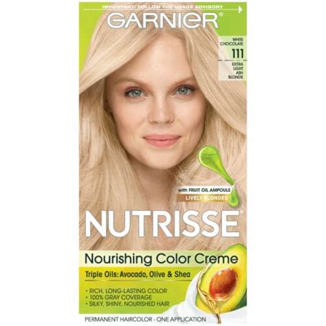 2x Garnier Nutrisse Nourishing Hair Color Creme 111 Extra Light Ash