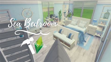 The Sims 4 Room Build Sea Bedroom Cc Youtube