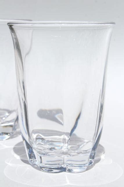 Duncan And Miller Canterbury Crystal Clear Heavy Glass Tumblers Vintage Drinking Glasses