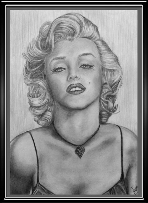 Impresin de bellas artes despus de un dibujo original de ileana hunter. Retratos realistas y dibujos: Marilyn Monroe dibujo a ...