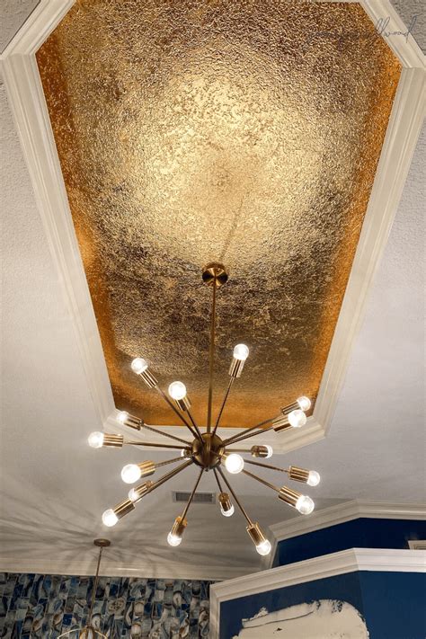 How To Gold Leaf A Ceiling The Magic Brush Inc