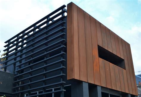 Corten Steel Google Search Exterior Wall Cladding House Cladding Steel Building Homes