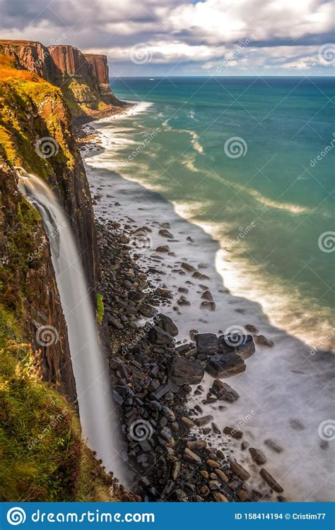 Kilt Rock Waterfall Skye Island Scotland Stock Photo Image Of Beauty