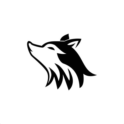 Wolf Logo Template Wild Animal Sign And Symbol Predator Vector