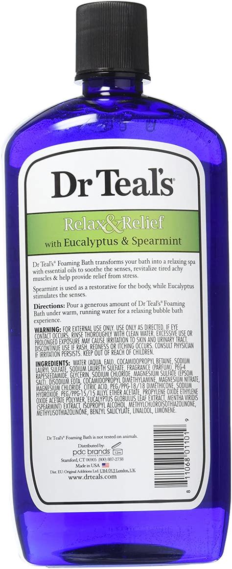 Dr Teals Pure Epsom Salt Foaming Bath To Relax And Relief With Eucalyptus And Spearmint 1