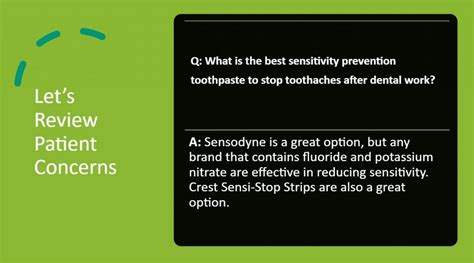 Patient Concern 4 What Is The Best Sensitivity Prevention Toothpaste
