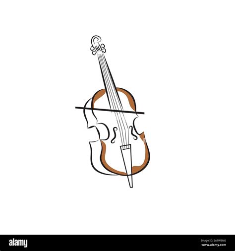 Cello Vector With One Line Art Drawing Stock Vector Image And Art Alamy