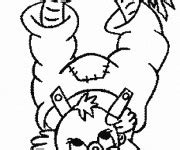 Le clown du dessin est un clown rigolo. Coloriage Clown en couleur dessin gratuit à imprimer