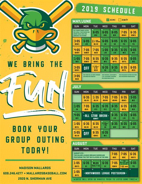 Mlb schedules in monthly format for all teams. It's HERE! Check out the 2019 Mallards Schedule! - Madison ...