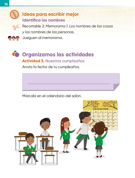 Lengua Materna Español Segundo Grado 2020 2021 Página 16 De 225