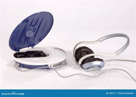 Cd Player With Headphones Stock Image Image Of Stereo 745117