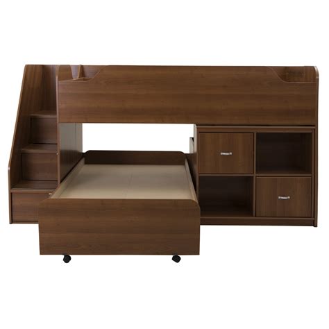 The south shore image collection twin bed is a fun yet functional model that incorporates the space maximizing abilities of a good loft bed while including play space for your child. South Shore Mobby Twin Loft Bed with Trundle and Storage ...