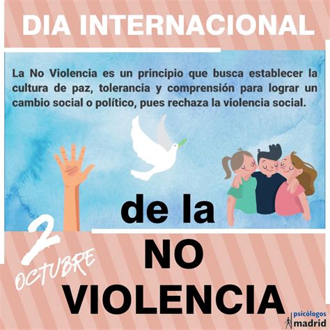 DÍa Internacional De La No Violencia Psicologos Madrid