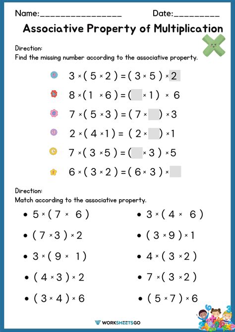 Associative Property Of Multiplication 4th Grade Worksheets