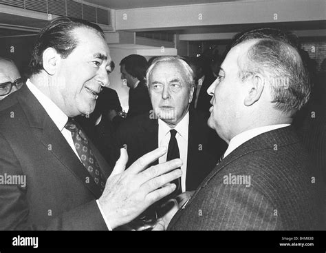 Harold Wilson Former Labour Prime Minister Of Britain With Robert
