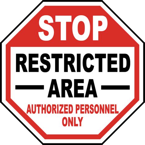 authorized personnel only sign f7140 by