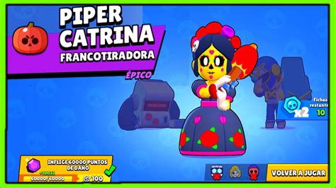 Me Compro La Skin De Piper Catrina Calavera Brawler Piper Brawl Stars Hallowen En Espa Ol