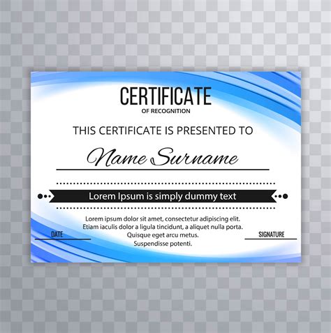 Abstract Creative Certificate Template Background Vector Art At