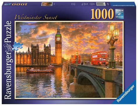 Ravensburger London Westminster Sunset 1000pc Jigsaw Puzzle Adult
