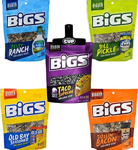 Bigs Sunflower Seed 5 Flavor Variety 5 35 Ounce Of Each Taco Bell Vlasic Dill 705353080081 Ebay