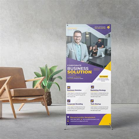 Free Standing Banner Mockup Psd
