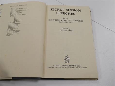 Secret Session Speeches Churchill 1946 Hardback Book E2 Ebay