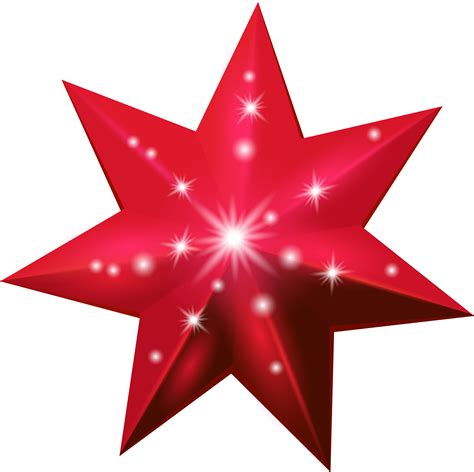 Red Star Deco Transparent Png Clip Art Image Gallery