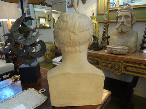 Monumental 19th Century French Patinated Plaster Bust Of