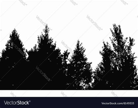 Trees Silhouette Royalty Free Vector Image Vectorstock