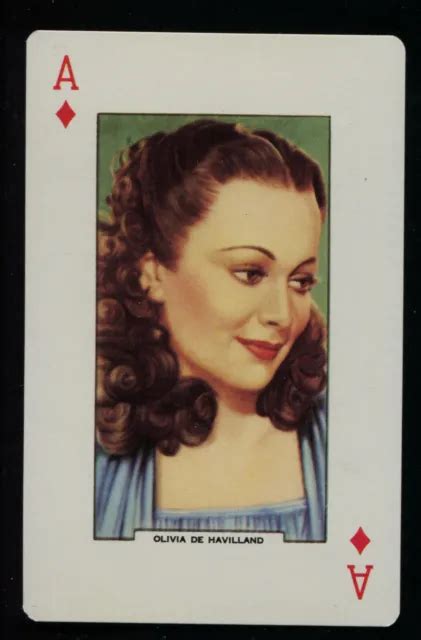 OLIVIA DE HAVILLAND Movie Film Star Screen Legend Playing Trading Card PicClick