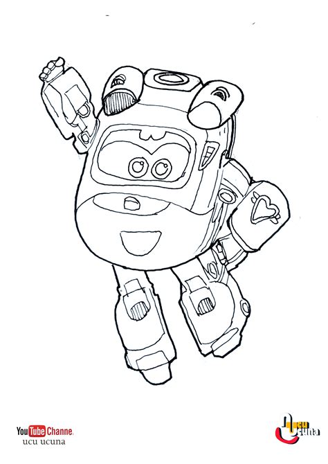 Super Wings Dizzy Coloring Page For Kids Clowncoloringpages