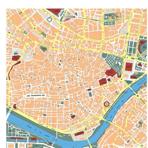 Sevilla Vector Map Eps Illustrator Map Vector World Maps