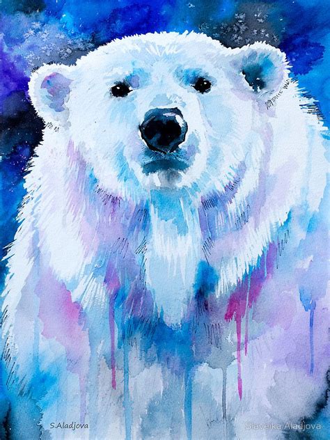 Polar Bear By Slaveika Aladjova Bear Watercolor Bear Art Bear Paintings