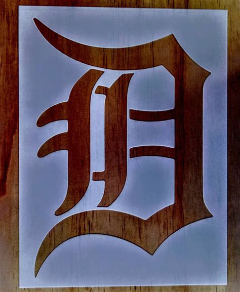 Detroit Tigers Stencil 9x12 Etsy