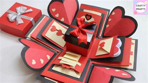 An explosion box is a paper box that explodes open when you lift its lid. How to make Explosion box / DIY Valentine's Day Explosion ...