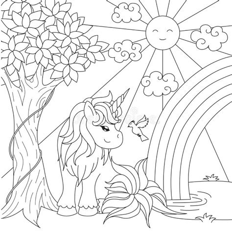Dibujos De Unicornios Con Arcoiris Para Colorear Para Colorear