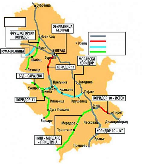 Autoputevi Srbije Mapa