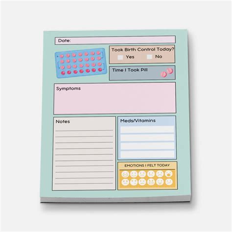 Birth Control Tracker Mini Stationery Notepad