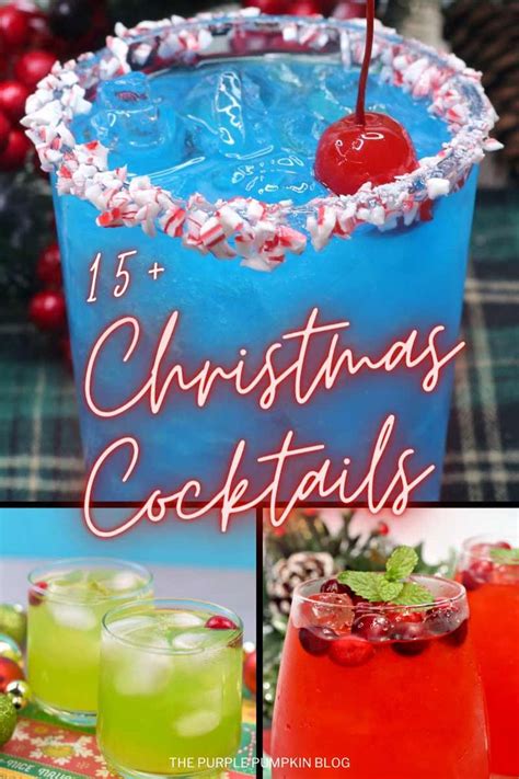 Christmas Cocktails With Text Overlay