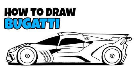 How To Draw A Bugatti Bolide Easy To Follow Youtube