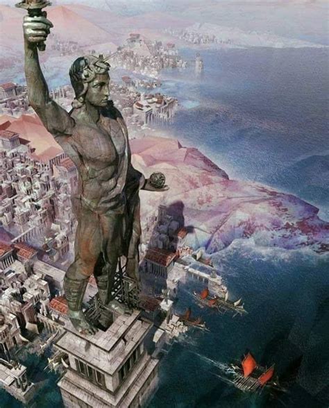National Archaeology On Instagram Colossus Of Rhodes Colossal Statue Of Helios That Stood In