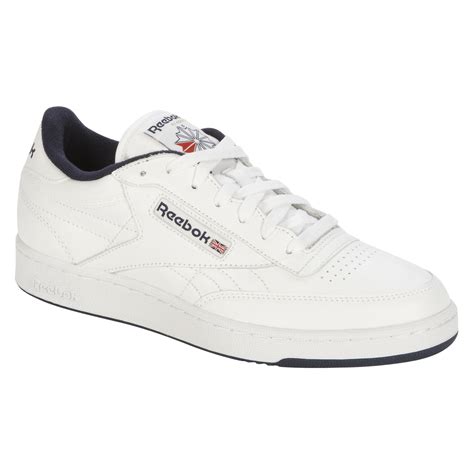 Reebok Mens White Athletic Shoe Classic Look And Comfort