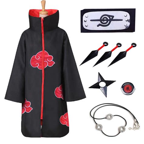 Akatsuki Cloak Unisex Naruto Cosplay Costumes Cloak Ak B0983775DK